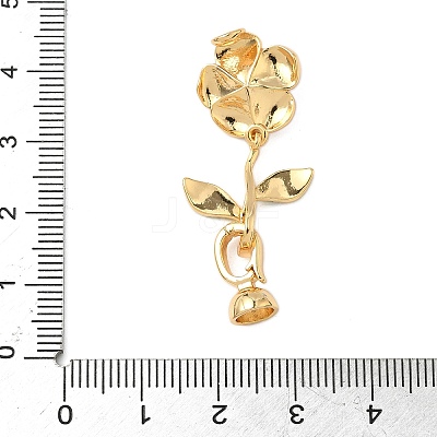 Flower Brass Enamel Fold Over Clasps LS-KK-S531-33G-B-1
