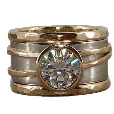 Zinc Alloy with Clear Cubic Zirconia Finger Rings for Men FS-WGA03B7-03-1