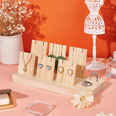 Wood Earring Display Stands EDIS-WH0029-20A-1