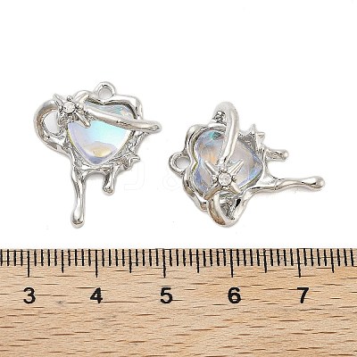 Rack Plating Alloy Glass Pendants FIND-Z054-03P-1