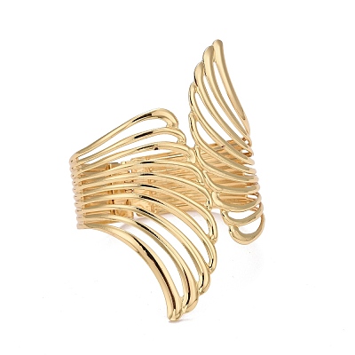 Alloy Hollow Wing Wrap Cuff Bangle BJEW-K223-07LG-1