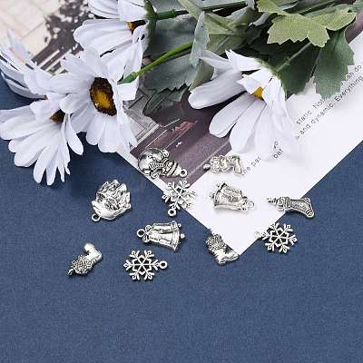 Christmas Mixed Style Tibetan Style Alloy Pendants TIBEP-F040-02AS-1