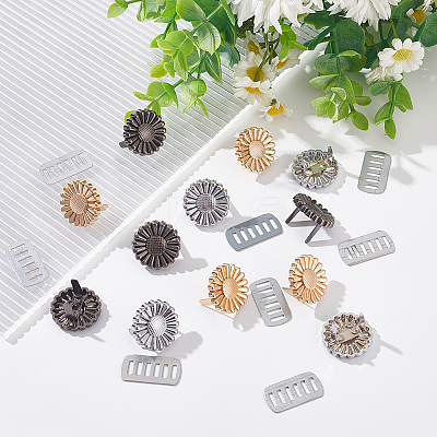 12 Sets 3 Colors Alloy Buckle Clips FIND-WR0006-06-1
