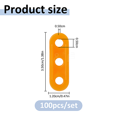 100Pcs Three-Hole Plastic Tent Rope Tensioner FIND-FH0018-28A-1