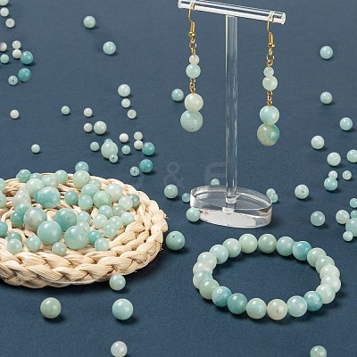 340Pcs 4 Style Natural Amazonite Beads G-LS0001-52-1