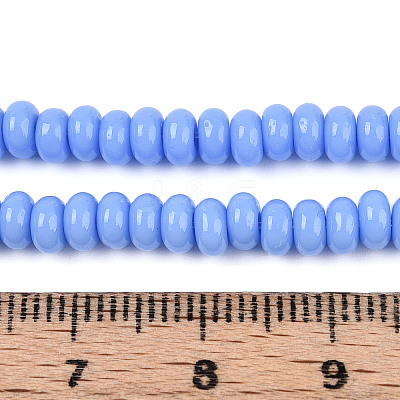 Opaque Spray Painted Glass Beads GLAA-ZX008-4mm-18W-1