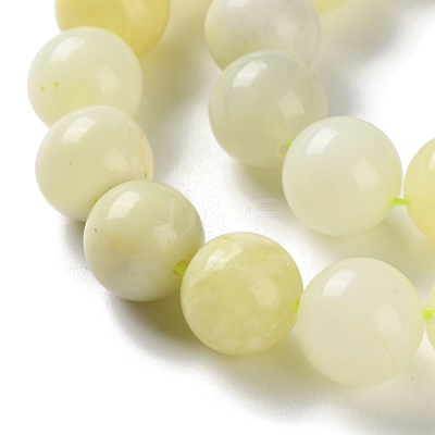 Natural New Jade Stone Round Bead Strands G-O039-16-8mm-01-1