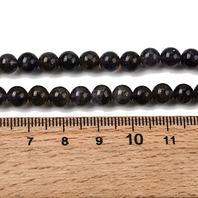 Natural Cordierite/Iolite/Dichroite Beads Strands G-P132-14-6mm-1