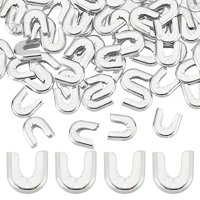 100Pcs Carbon Steel Fishbone Chain End Cap Cover FIND-GF0005-06-1