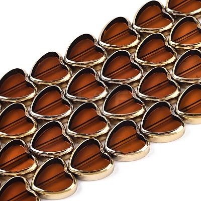 Electroplate Glass Beads Strands X-EGLA-T021-23E-1