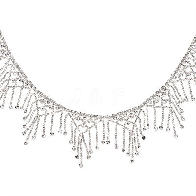 1 Yard Alloy Rhinestone Cup Chains LCHA-CD0001-01-1