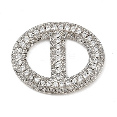 Brass Micro Pave Clear Cubic Zirconia Links Connector Charms LS-KK-K413-04B-P-1