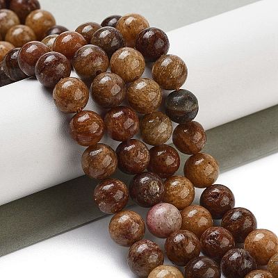 Natural Gemstone Beads Strands G-H045-A01-8MM-1
