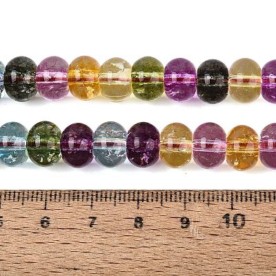 Crackle Transparent Glass Beads Strands GLAA-N074-02B-02-1