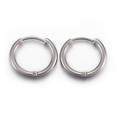Tarnish Resistant 202 Stainless Steel Huggie Hoop Earrings EJEW-L205-02G-P-1