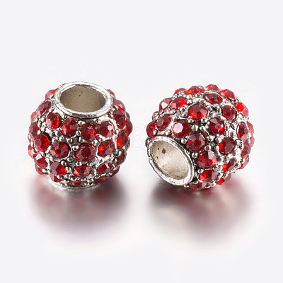 Alloy Rhinestone European Beads PALLOY-F200-03-1