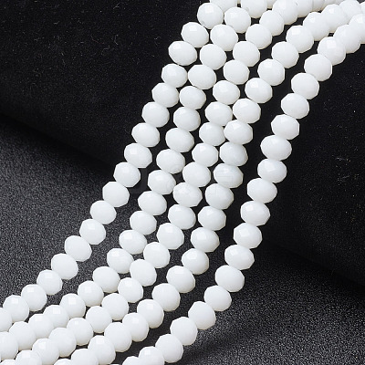 Opaque Solid Color Imitation Jade Glass Beads Strands EGLA-A044-P4mm-D01-1