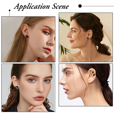 16Pcs 4 Styles Alloy & 304 Stainless Steel Cuff Earrings EJEW-HS0001-17-1