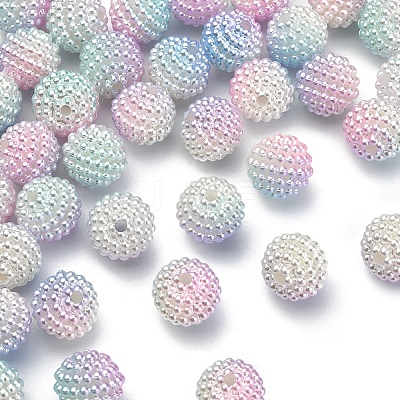 50Pcs Imitation Pearl Acrylic Beads OACR-YW0001-11F-1