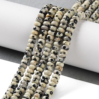 Natural Dalmatian Jasper Beads Strands G-K343-C36-01-1