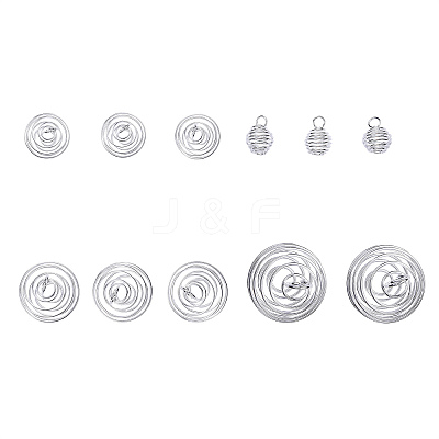 40Pcs 4 Sizes Iron Wire Pendants IFIN-CJ0001-40S-1