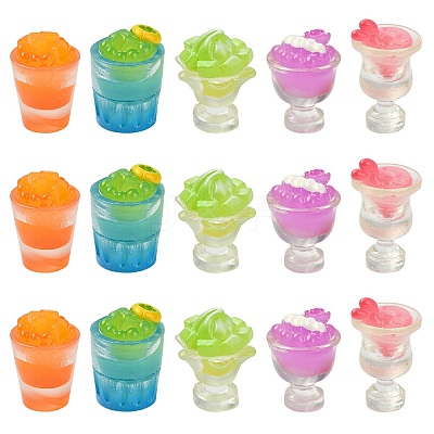 30Pcs 5 Styles Resin Display Decorations DJEW-CJ0001-15-1