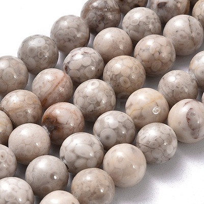 Natural Maifanite/Maifan Stone Beads Strands G-I187-8mm-01-1