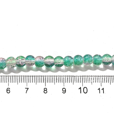 Crackle Glass Beads Strands CCG-C002-6mm-07-1