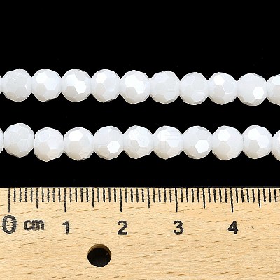 Electroplate Opaque Glass Beads Strands EGLA-A035-P6mm-A01-1