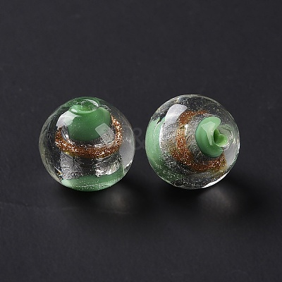 Handmade Silver Foil Lampwork Beads GLAA-Z001-05G-1