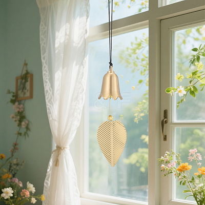 Brass Bell Pendants HJEW-WH20816-010G-C-1