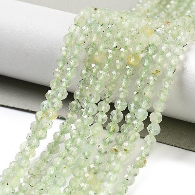 Natural Prehnite Beads Strands G-G161-A13-03-1