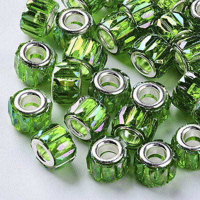 Transparent Resin European Beads RPDL-Q023-A-B-1
