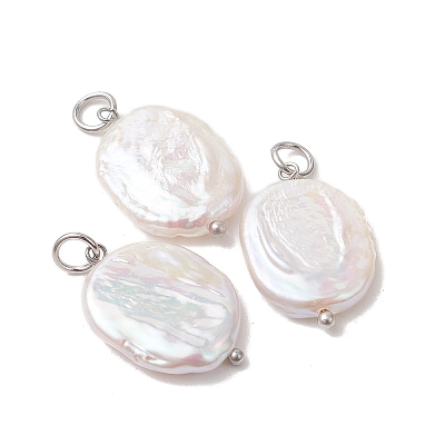 Natural Baroque Keshi Pearl Pendants PALLOY-JF05259-02-1