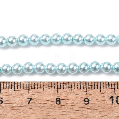 Electroplated Shell Pearl Beads Strands BSHE-G041-4mm-03-1