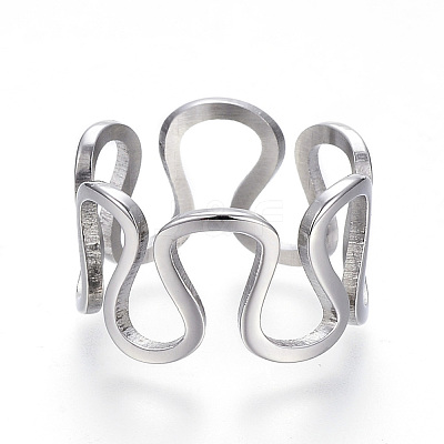 Tarnish Resistant 304 Stainless Steel Wide Band Rings RJEW-G081-29P-19mm-1
