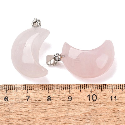 Natural Rose Quartz Pendants G-F820-02L-07-1