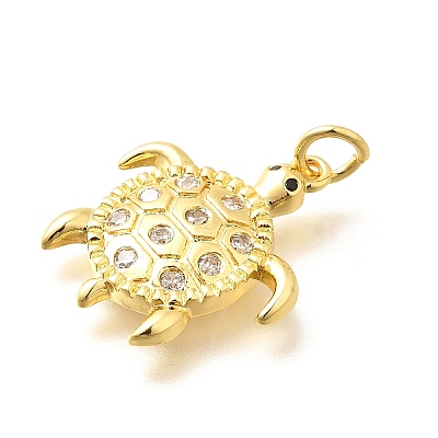 Brass Micro Pave Cubic Zirconia Pendants KK-Q040-02A-G-1