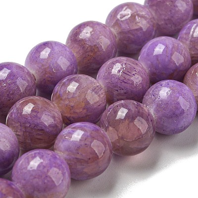 Dyed Natural White Jade Beads Strands G-F764-03B-1