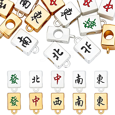 20Pcs 10 Styles Alloy Enamel Pendant Bails FIND-NB0007-51-1
