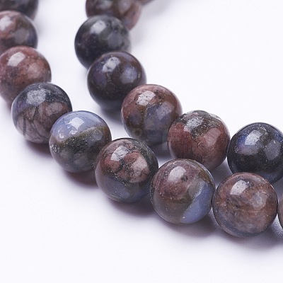 Natural Glaucophane Beads Strands G-G735-54-4mm-1
