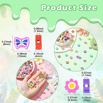 200Pcs 2 Styles Handmade Polymer Clay Beads CLAY-CJ0002-04-1