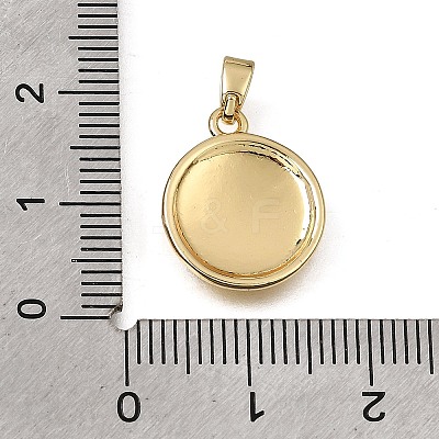 Brass with Black Enamel Pendants KK-CBAA632-35G-1