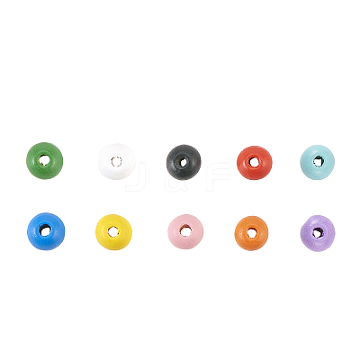 Dyed Natural Wood Beads WOOD-CJ0001-11-1