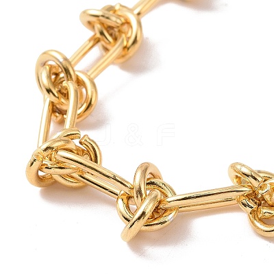 304 Stainless Steel Knot Link Chain Bracelet for Men Women BJEW-E020-01G-1