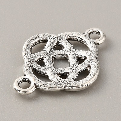 Tibetan Style Alloy Knot Connector Charms FIND-CJC0007-41B-1