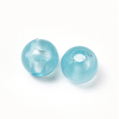 Luminous Transparent Plastic Beads KY-WH0048-20B-05-1