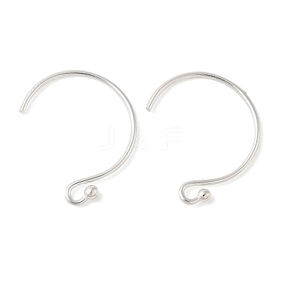 Rhodium Plated 925 Sterling Silver Earring Hooks STER-E068-05S-1
