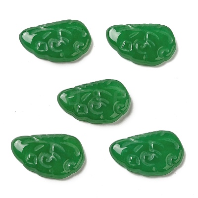 Dyed Natural Malaysia Jade Carved Cabochons G-Q192-02B-1