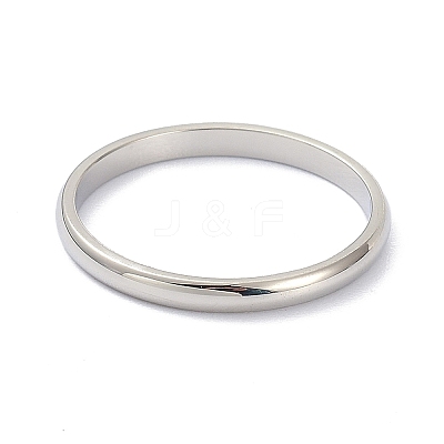 Non-Tarnish 2mm Polished Plain Dome Finger Ring for Girl Women RJEW-C012-05C-P-1